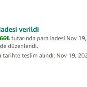 Amazon Türkiye'de İade Sürecinde Hayal Kırıklığı