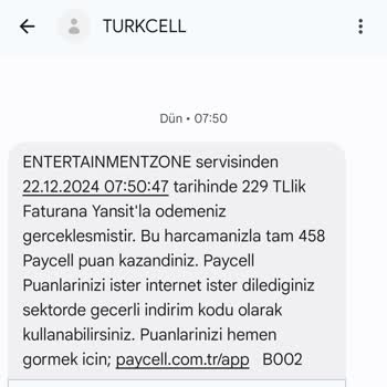 Paycell Üyeliği Ve Yanlış Faturalandırma Sorunu