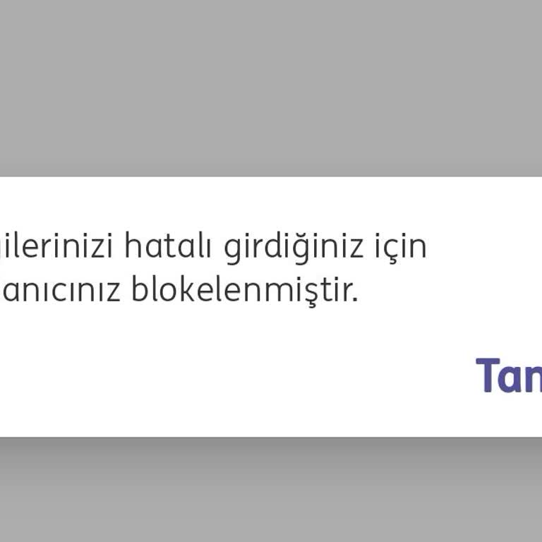 ING Bank Mobil Şifre Blokesi Ve Müşteri Hizmetlerine Ulaşamama Sorunu