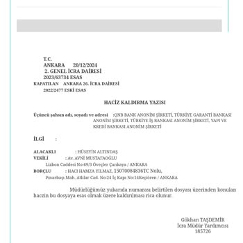 Yapı Kredi Bankası'nda İcra Blokesi Sorunu
