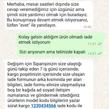 Yanıltıcı İade Politikası Ve İletişim Sorunları