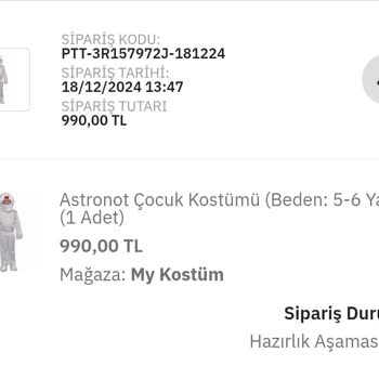 Epttavm'den Sipariş Edilen Astronot Kıyafeti Hala Hazırlık Aşamasında