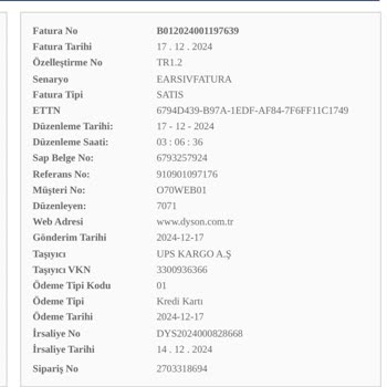 Dyson Ürünü: Kayıt Sorunu Ve Tozlu Teslimat