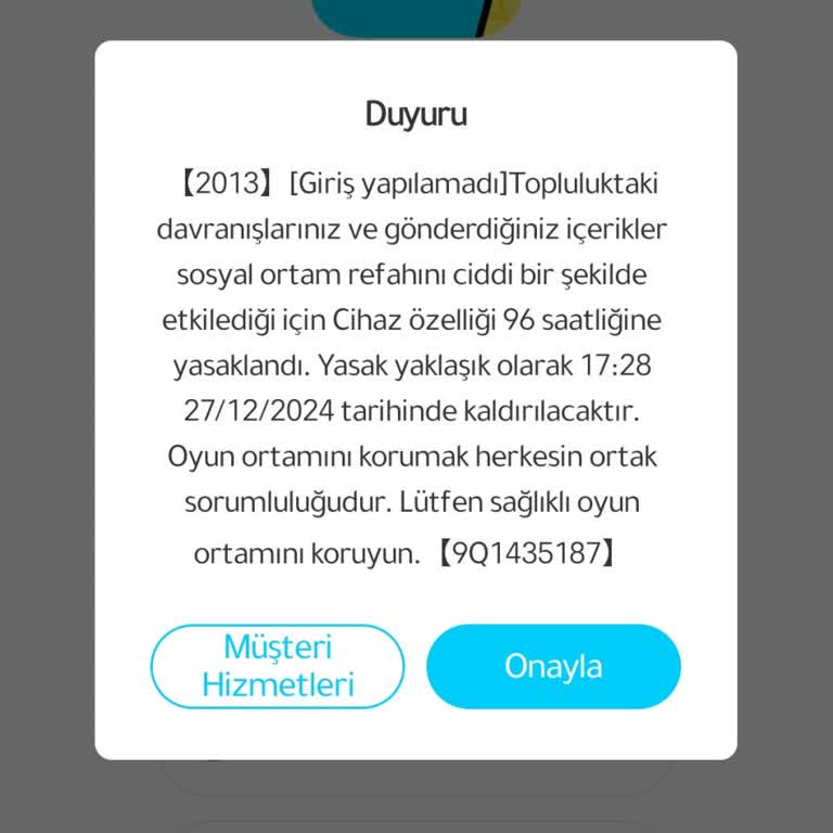 Haksız Ban Nedeniyle Hesabım Kapatıldı