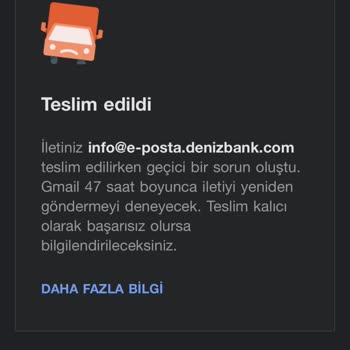 Denizbank'tan Gelen Mesajlar Hakkında Bilgi Talebi