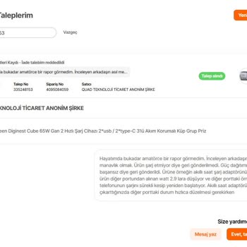 Hepsiburada Güvencesi İle Aldığım Üründe Hayal Kırıklığı