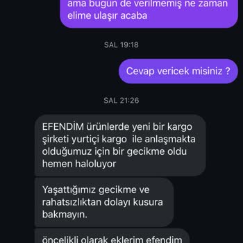 Sipariş Gecikmesi Ve İletişim Sorunları