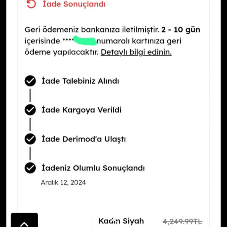 Geri Ödemesi Yapılmayan Ürünler İçin Mağduriyet
