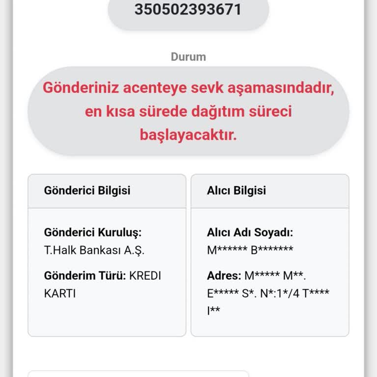 Kuryenet İletişim Sorunu Ve Kart Teslimatında Gecikme