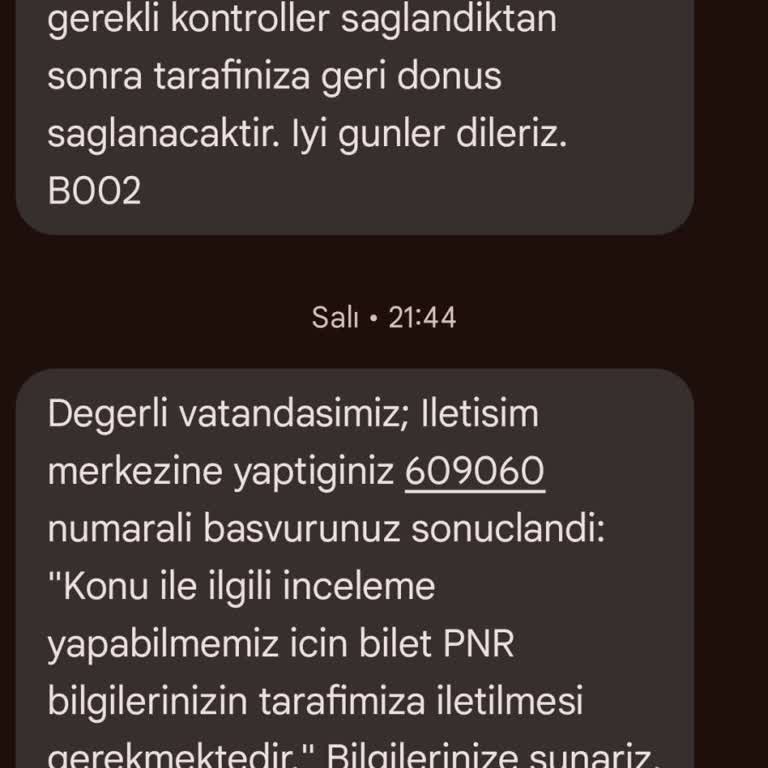 YHT Bilet İadesi Sorunu Ve Müşteri Hizmetleri Hayal Kırıklığı