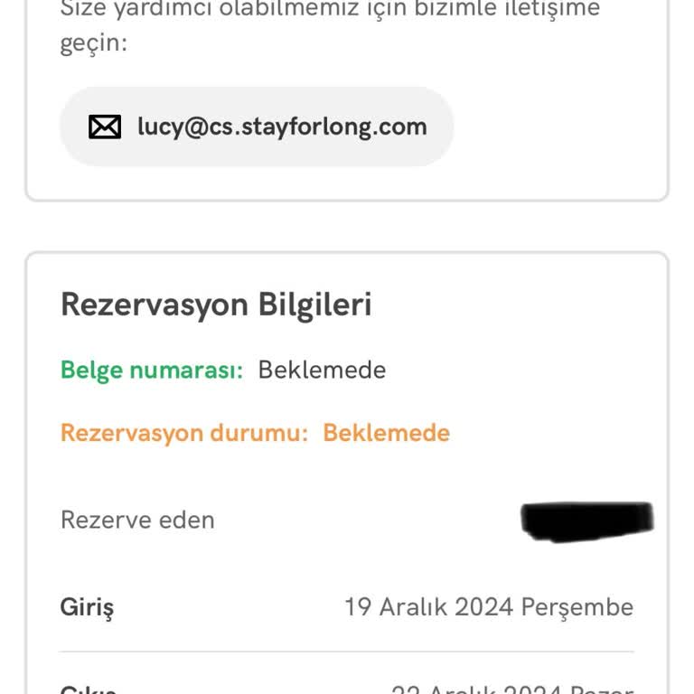 Rezervasyon Sorunu Ve İade Belirsizliği
