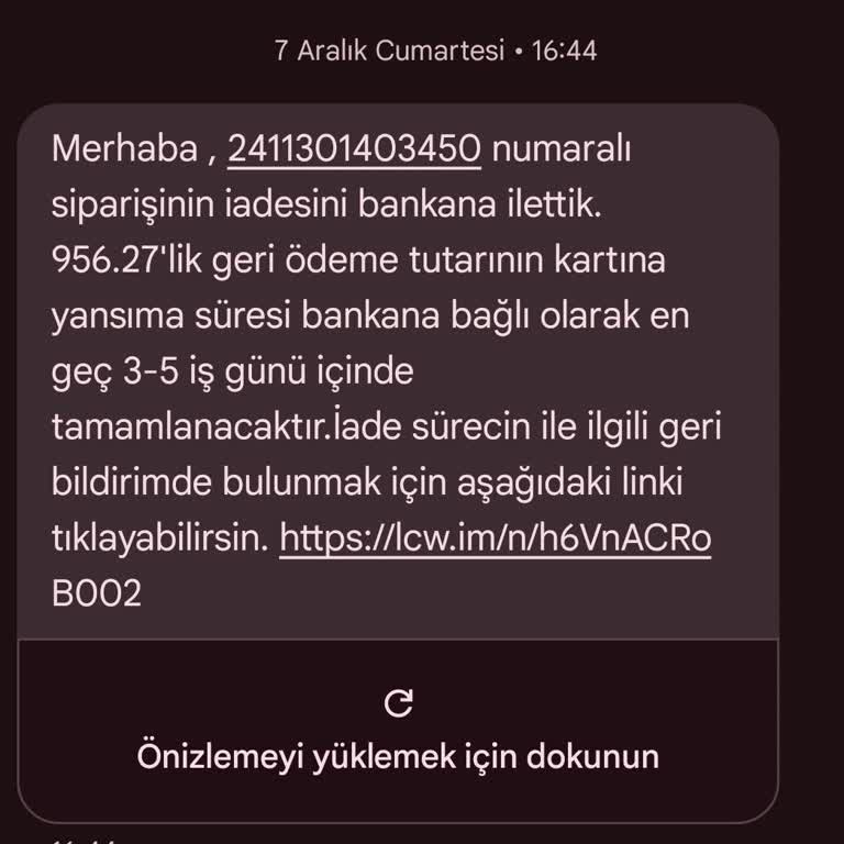 Geciken Para İadesi Can Sıkıyor