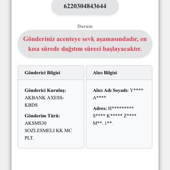 Kredi Kartı Teslimatında Gecikme Ve İletişimsizlik