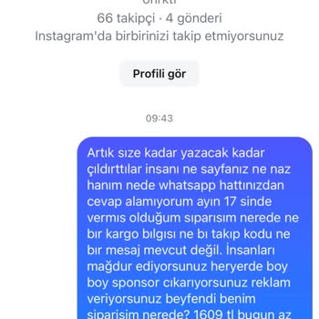 Instagram Siparişimde Muhatap Bulamıyorum