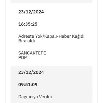 Yanlış Adrese Teslimat Ve İletişim Eksikliği