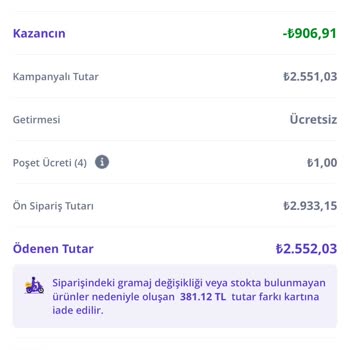 Getir'den Fazladan Ücret Kesintisi Ve Eksik Ürün Sorunu
