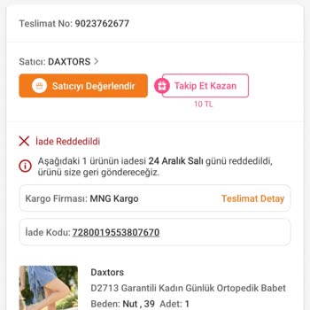 Trendyol'da Satıcı İade Sürecinde Hayal Kırıklığı