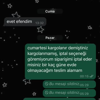 Geciken Sipariş Ve İlgisiz Müşteri Hizmetleri
