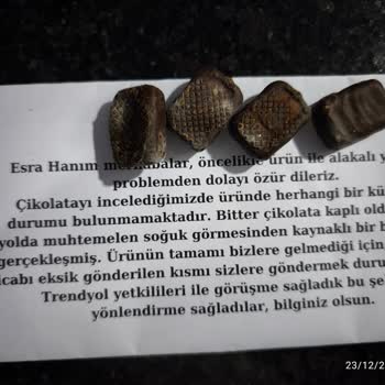 Trendyol Şekerci İsmet Küflü Çikolata Gönderimi Ve İade Reddi!