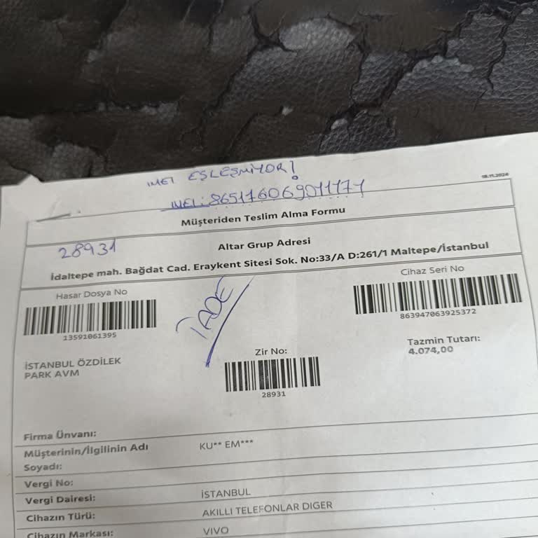 Yanlış IMEI Numarası Nedeniyle Telefon Sigortası Mağduriyeti