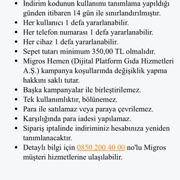 Migros Uygulamasında Aldatıcı Kupon Sorunu