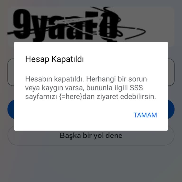 Haksız Hesap Kapatma Sorunu