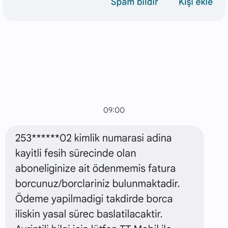 TT Mobil Fatura Hatası Ve Ulaşım Sorunu