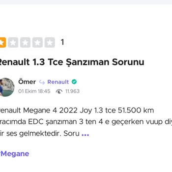 Renault Megane Şanzıman Sorunu Ve Etik Sorumluluk