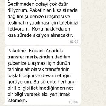 Kargo Teslimatında Yaşanan Gecikme Ve Yanıltıcı Bilgilendirme