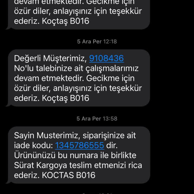 Koçtaş İade Sürecinde Müşteri Mağduriyeti