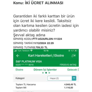 Çifte Ücret Kesintisi Ve İletişim Sorunu