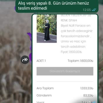 Umre İçin Aldığım Ferace Teslim Edilmedi Ve İletişim Kurulamıyor