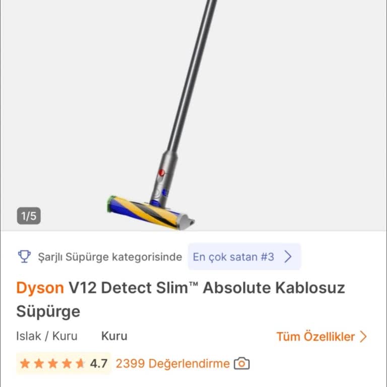 Hepsiburada'dan Aldığım Dyson Süpürge İçin Hediye Ürün Gönderilmedi