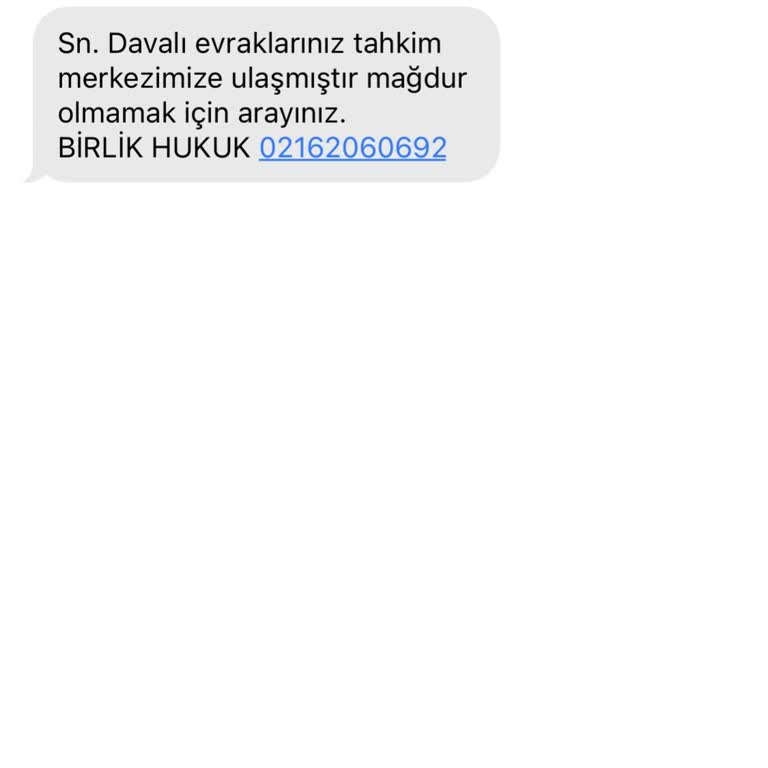 Sahte Hukuk Bürosundan Gelen Tehditkar Mesajlar