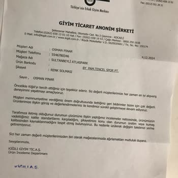 Kalitesiz Kumaş Ve Yetersiz Müşteri Desteği