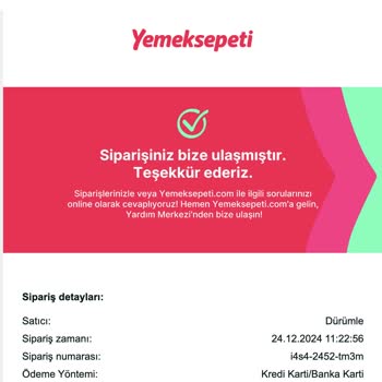 Yemeksepeti'nde İptal Edilemeyen Sipariş Sorunu