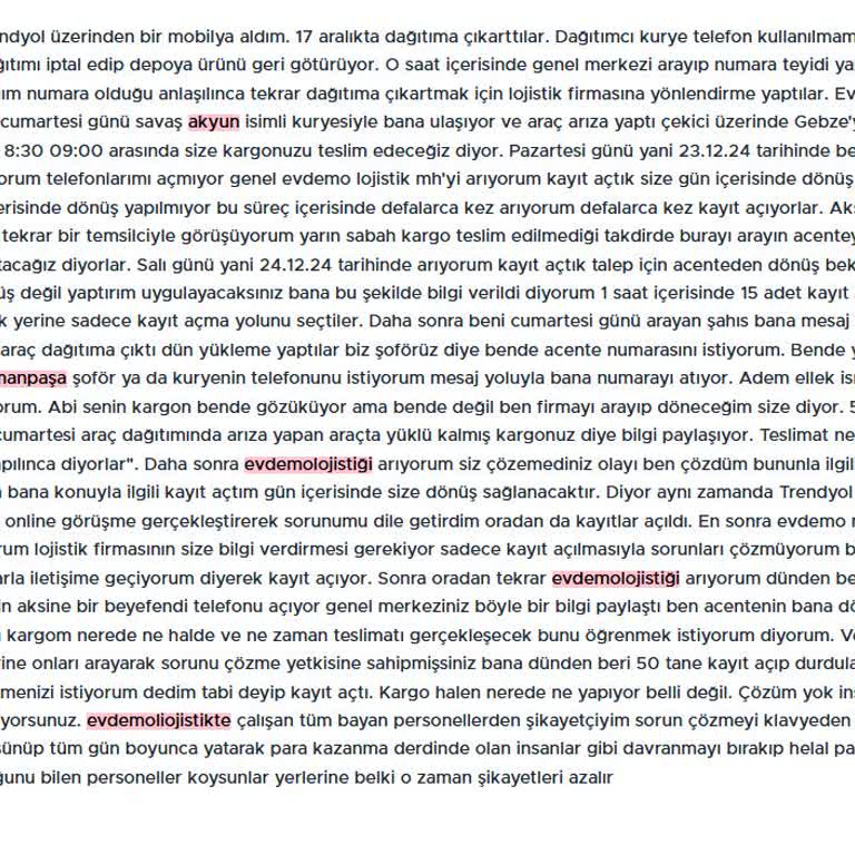 Teslimat Sorunu: Mobilya Siparişim Neden Gelmiyor?