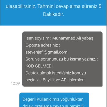 Satın Alınan Google Play Kodu Gönderilmedi