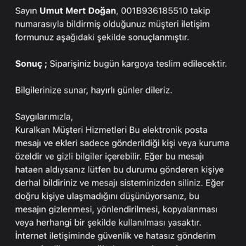 Kargo Takip Numarası Karmaşası Ve İletişim Sorunları