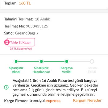 Trendyol'dan Aldığım Çanta Hala Gelmedi!