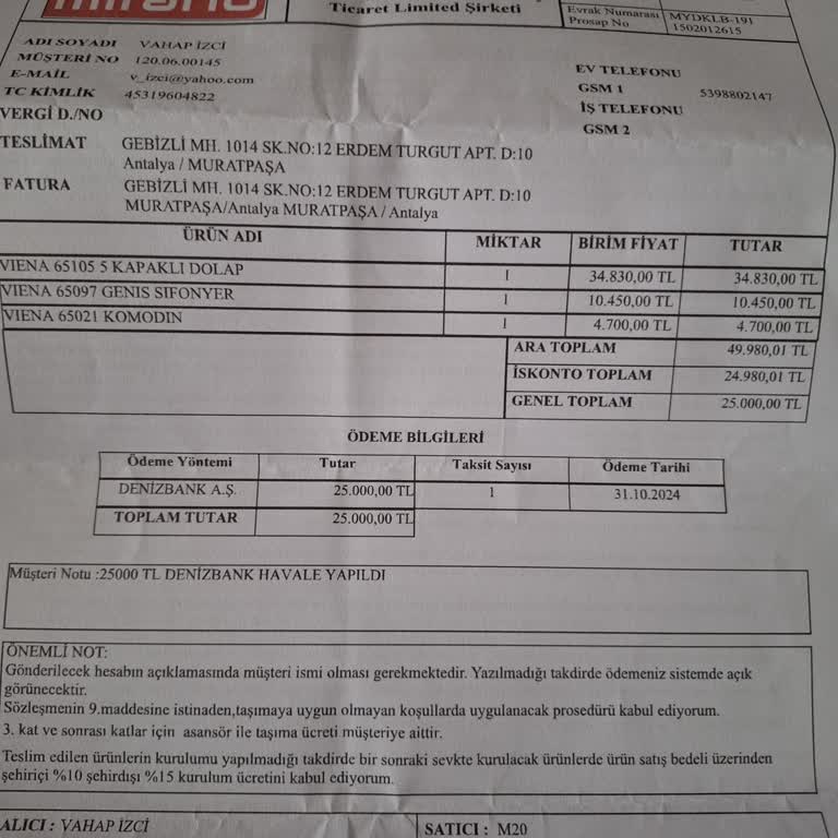 Kelebek Mobilya'dan Teslim Edilmeyen Ürün Ve Gecikme Sorunu