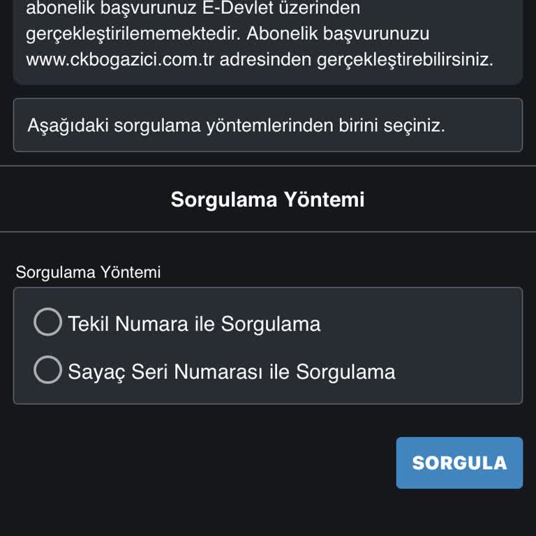 Ck Boğaziçi Abonelik Başvurusunda E-devlet Hatası