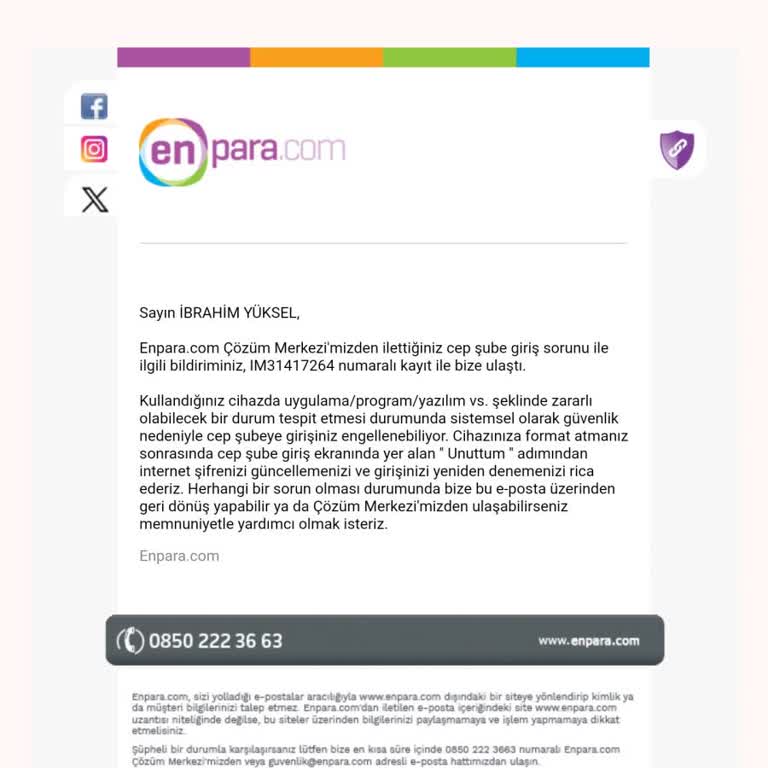 Enpara Mobil Bankacılık Giriş Sorunu