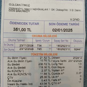 Yanlış Sayaç Okuma Nedeniyle Yüksek Fatura Şoku