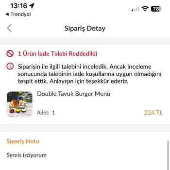 Trendyol GO'da Yanlış Sipariş Ve İade Sorunu