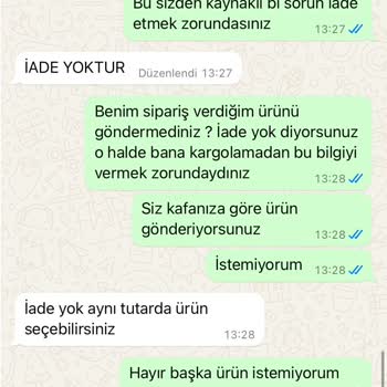 Yanlış Ürün Gönderimi Ve İade Sorunu