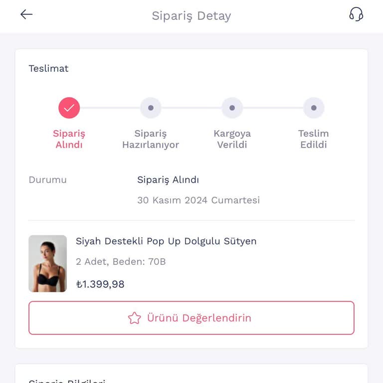 Penti'nin Mobil Uygulamasında Sipariş Sorunu