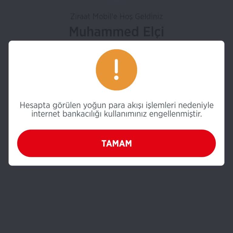 Ziraat Bankası'ndan İşlem Kısıtlaması Şoku