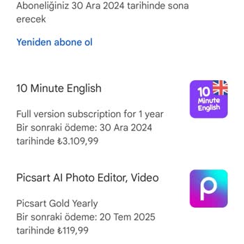 Görünmeyen Abonelik Ücreti İadesi Talebi
