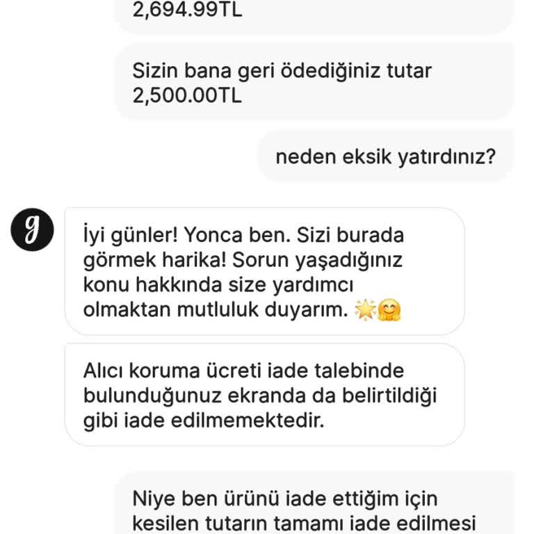Yanlış Ürün Ölçüsü Ve Eksik İade: Gardrops'ta Alıcı Koruma Ücreti Sorunu